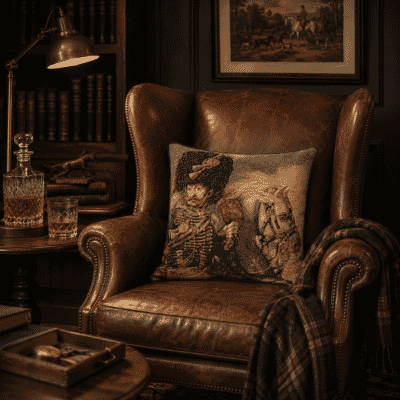 The Cavalier Tapestry Cushion - 46x46cm (18"x18")