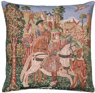 Departure for the Hunt Tapestry Cushion - 46x46cm (18"x18")