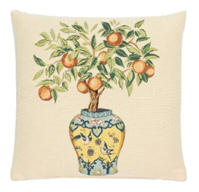 Orange Tree Vase Tapestry Cushion - 46x46cm (18"x18")