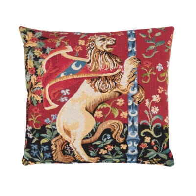 Rampant Lion Tapestry Cushion - 43x43cm (17"x17")