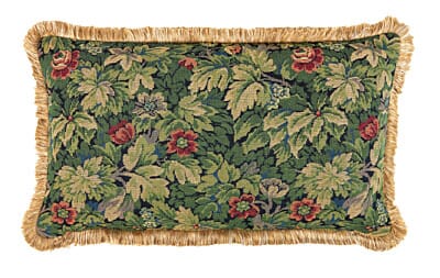 Verdure Chambord Cushion with Gold Fringe - 35x48cm (14"x19")
