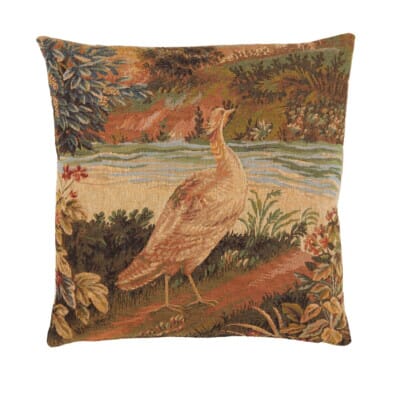 Verdure Bird Woolblend Tapestry Cushion - 46x46cm (18"x18")