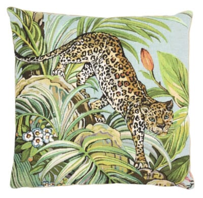 Jungle Leopard Tapestry Cushion - 46x46cm (18"x18")