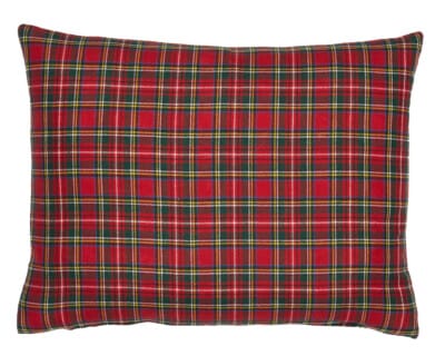 Scottish Tartan Red Cushion with Velvet back - 33x46cm (15"x18")
