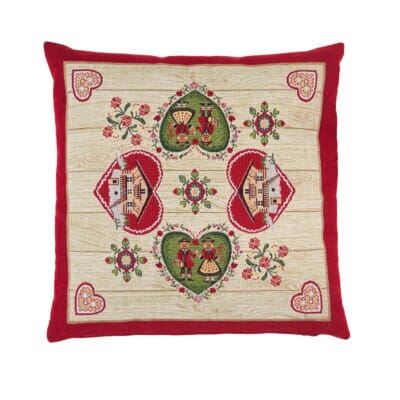 Nordic Hearts Tapestry Cushion - 46 x 46cm