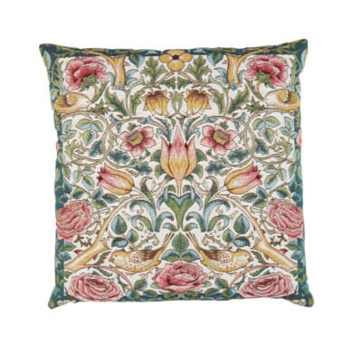 Tulip & Rose Cream Tapestry Cushion - 46 x 46cm
