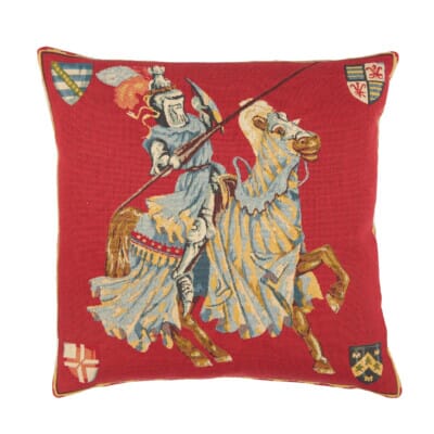Jousting Knight I Tapestry Cushion - 46 x 46cm