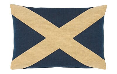 Scottish Saltire Tapestry Cushion with Feather Filler - 33x46cm
