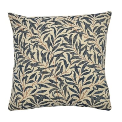 Willow Bough Blue Tapestry Cushion with Feather Filler - 33x33cm (13"x13")