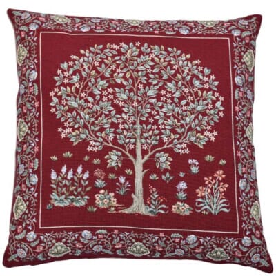 Morris Tree Red Tapestry Cushion - 46x46cm (18"x18")