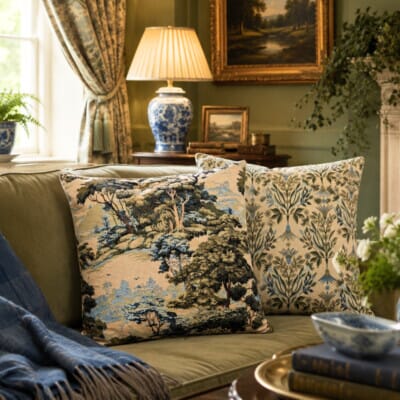 Verdant Landscape Tapestry Cushion - 46x46cm (18"x18")