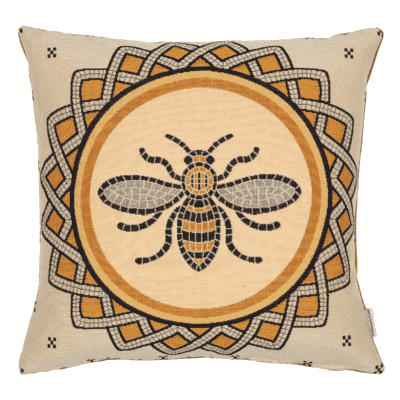 Mosaic Bee Woven Cushion - 42x42cm (17"x17")