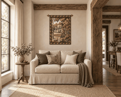 Lake Como Garden Loom Woven Tapestry - 2 Sizes Available