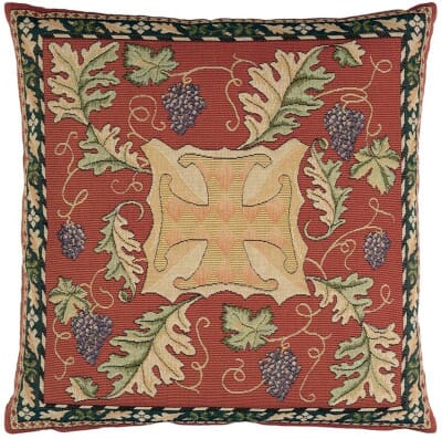 Oakleaves & Vine Tapestry Cushion - 46x46cm (18"x18")