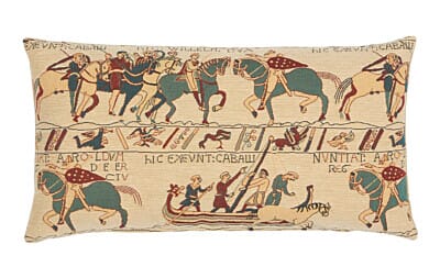 Bayeux Tapestry Cushion with Feather Filler - 33x60cm