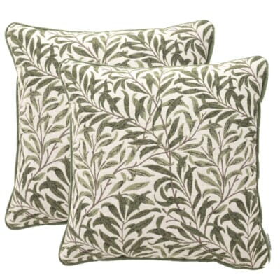 Pair of Willow Bough Regular Piped Woven Outdoor Cushions - 42 x 42 cm (17" x 17")