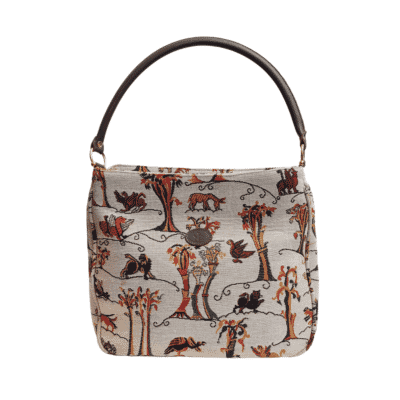 Mythical Animals Cream Tapestry Bag - 35 x 30 x 12cm