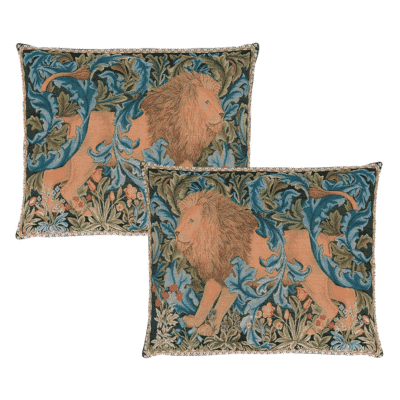 Pair of The Forest Tapestry Cushions with Feather Filler - 38x46cm - Save £20