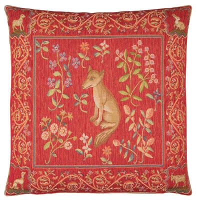 Medieval Fox Tapestry Cushion - 46x46cm (18"x18")