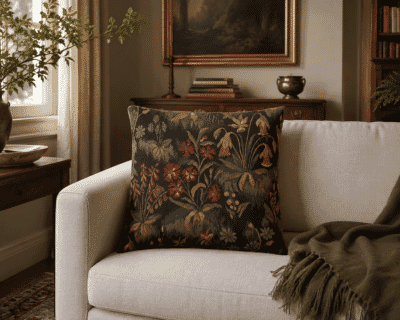 Medieval Flowers Tapestry Cushion - 46x46cm (18"x18")