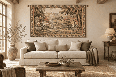 La Chasse Royale Loom Woven Tapestry (The Royal Hunt) - 2 Sizes Available - SAVE 20% - Last pieces remaining!