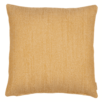 Ochre Herringbone Woven Cushion - 42x42cm (17"x17")
