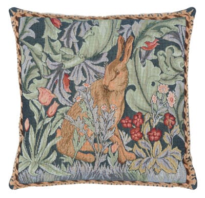 Morris Hare Left Cushion with Feather Filler - 33x33cm (13"x13")