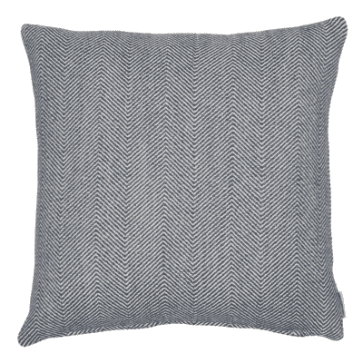 Blue Herringbone Woven Cushion - 42x42cm (17"x17")