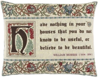 Morris Quote Tapestry Cushion - 36x46cm (14"x18")