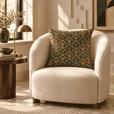 Deco Olive Tapestry Cushion - 46x46cm (18"x18")