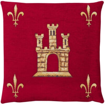 Castle Red (Chenille) Tapestry Cushion - 46x46cm (18"x18")