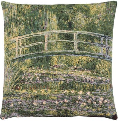 Giverny Bridge by Monet Tapestry Cushion - 46x46cm (18"x18")