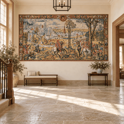 Medieval Brussels Tapestry - 244 x 475 cm (8'0" x 15'7") - Requires Concealed Wooden Batten - Last Piece Remaining!
