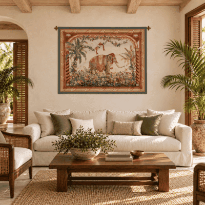 The Elephant Handwoven Tapestry - 136 x 162 cm (4'5" x 5'3") - Requires Rod Size 4