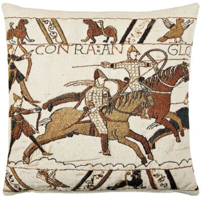 Bayeux-Battle (woollen) Tapestry Cushion - 43x43cm (17"x17")