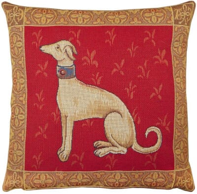 Cluny Whippet Tapestry Cushion - 46x46cm (18"x18")
