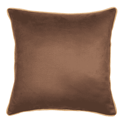 Mocha Woven Faux Suede Cushion - 42x42cm (17"x17")