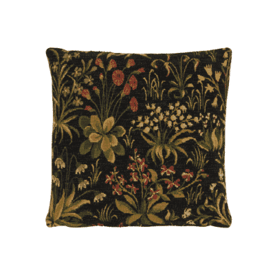 Tudor Mille-Fleurs Tapestry Cushion with Feather Filler - 33x33cm (13"x13")