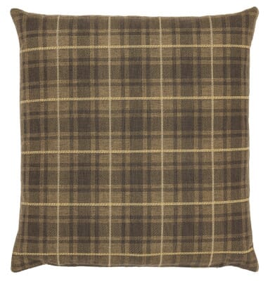 Brown Tartan Tapestry Cushion - 46x46cm (18"x18")