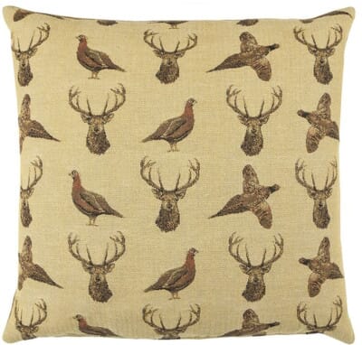 Highland Beige Tapestry Cushion - 46x46cm (18"x18")