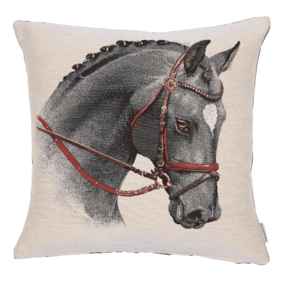 Silver Horse Woven Cushion - 42x42cm (17"x17")