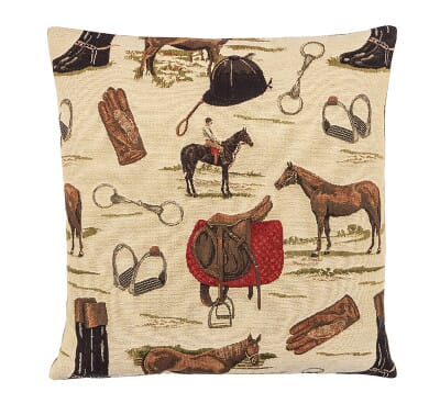 Horse Riding Tapestry Cushion - 46x46cm (18"x18")