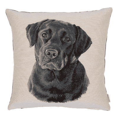 Larry Labrador Woven Cushion - 42x42cm (17"x17")