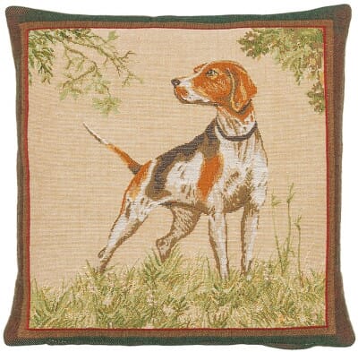Pointer Cushion with Feather Filler - 33x33cm (13"x13")