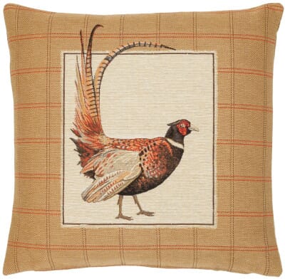 Fantail Pheasant Left Tapestry Cushion - 46x46cm (18"x18")