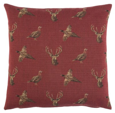 Highland Claret Tapestry Cushion - 46x46cm (18"x18")