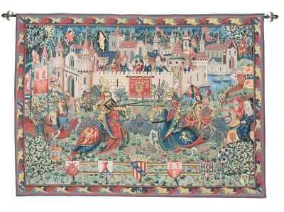 The Tournament at Camelot Loom Woven Tapestry - 3 Sizes Available