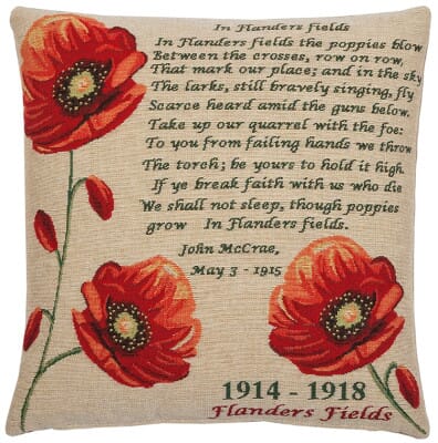 Flanders Fields Tapestry Cushion - 46x46cm (18"x18")