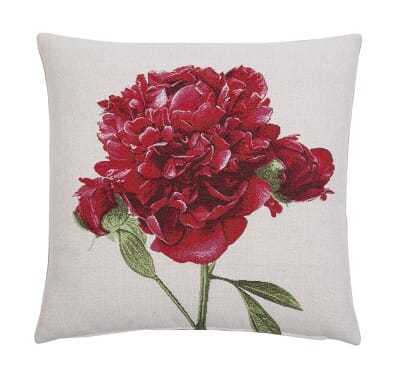 Geranium White Tapestry Cushion - 46x46cm (18"x18")