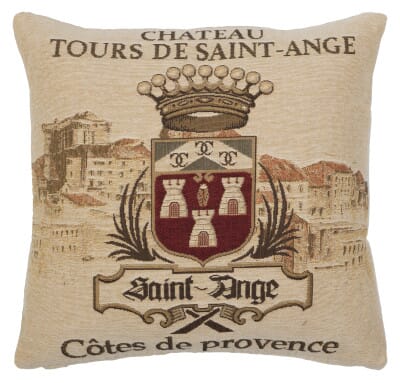 Chateau Saint Ange Cushion with Feather Filler - 33x33cm (13"x13")